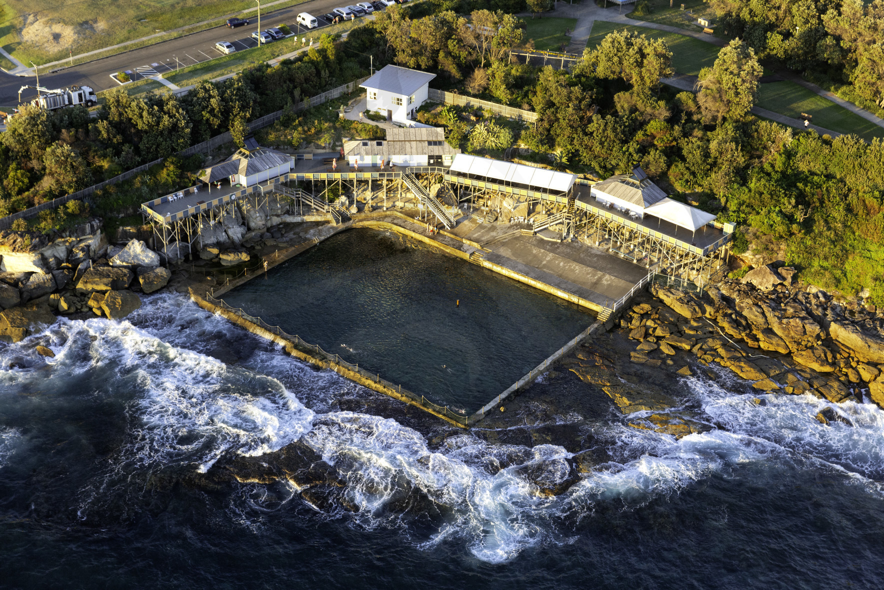 Wylies Ocean Baths Aerial Stock Photography High Resolution Print