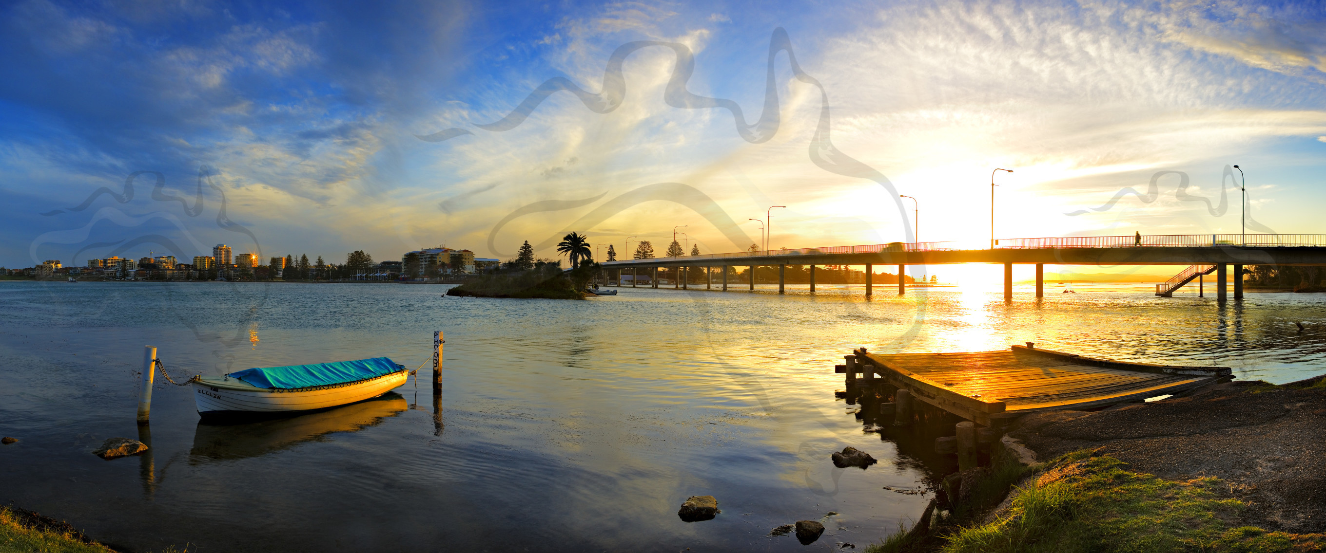 Wide angle panoramic stock photo The Entrance sunset - High Resolution ...