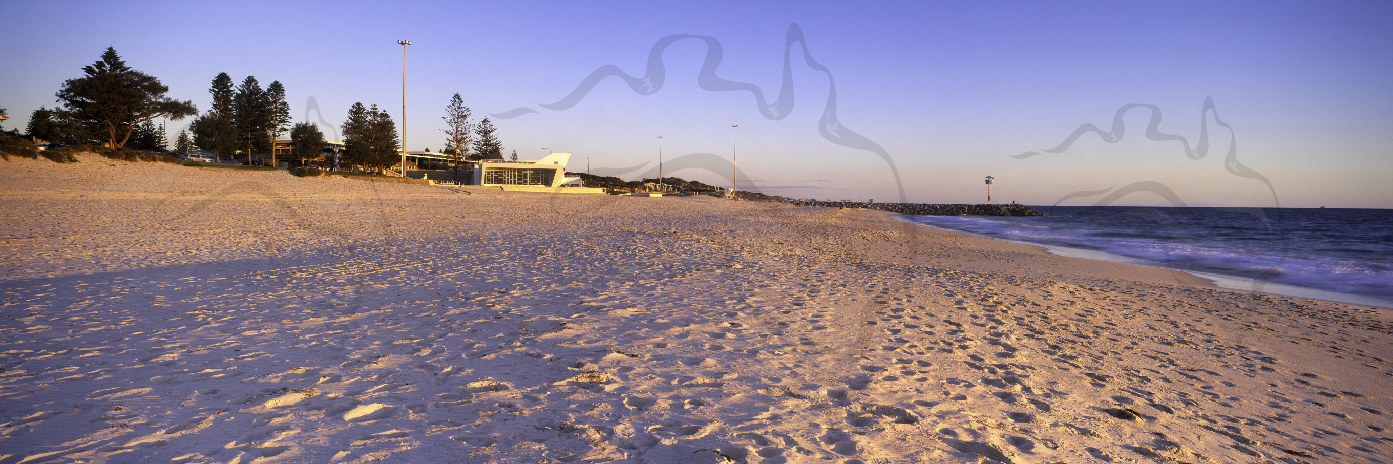 City Beach Perth Afternoon Panoramic Stock Photo High Resolution Download