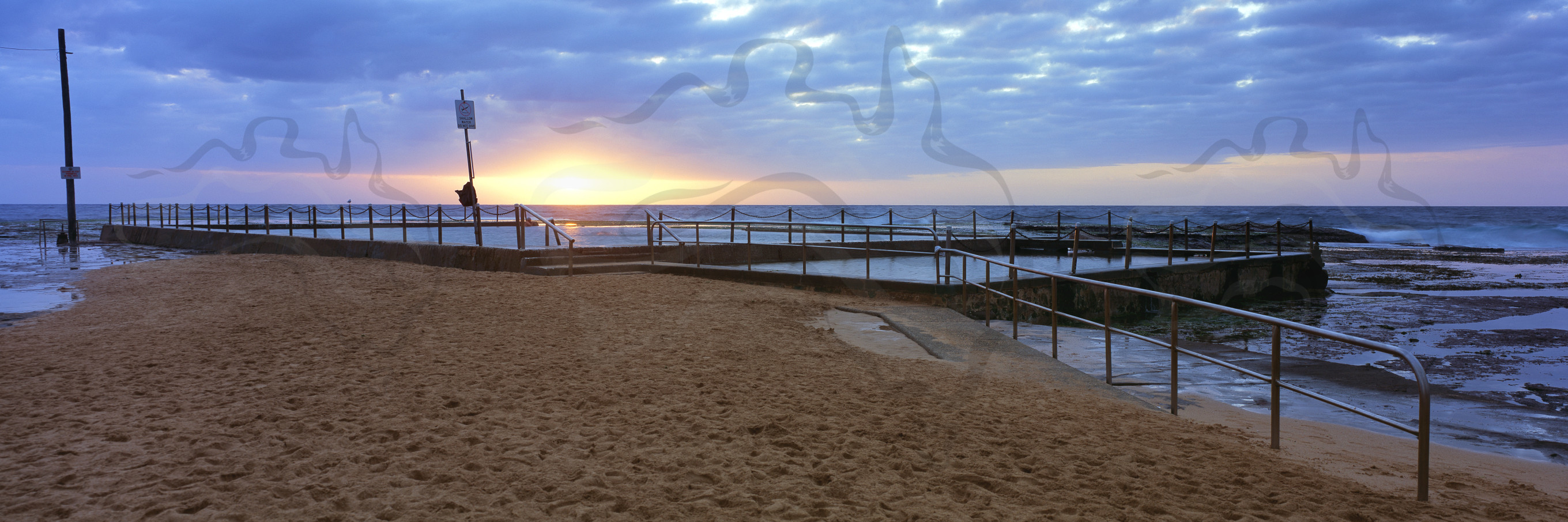 Mona Vale Beach Ocean Baths Sunrise Stock Photography High Resolution